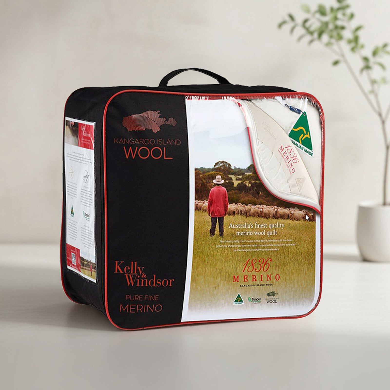 Kelly & Windsor 1836 Merino Wool Quilt - product packaging