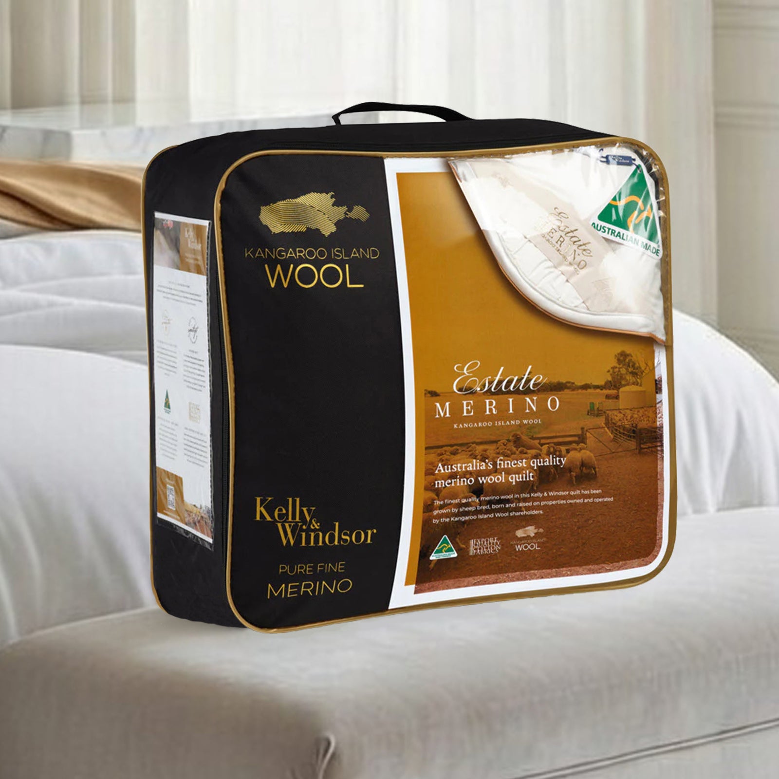 Kelly & Windsor Estate Merino Wool Quilt - product packaging
