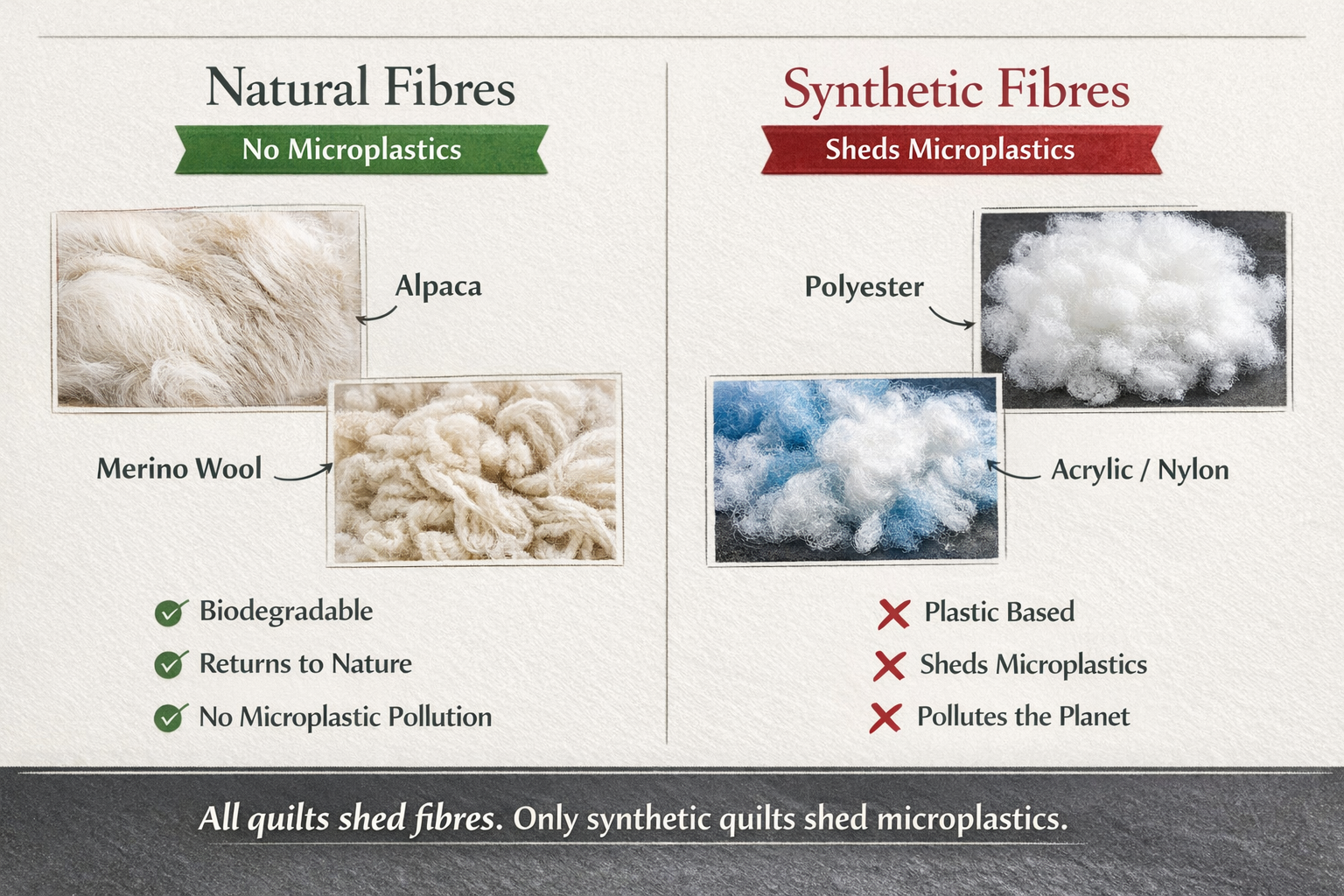 Microplastics in Your Bedding? Why Merino Wool and Alpaca Quilts Are the Natural Choice