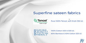 Superfine sateen fabrics