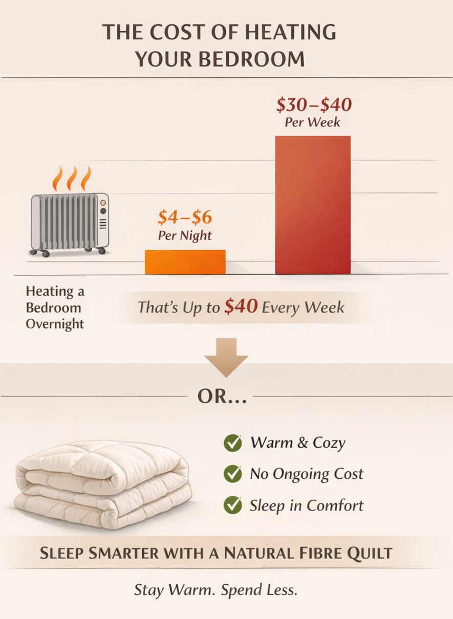 Turn off the heater. Turn on natural warmth. Snuggle in Eco-Friendly Luxury!