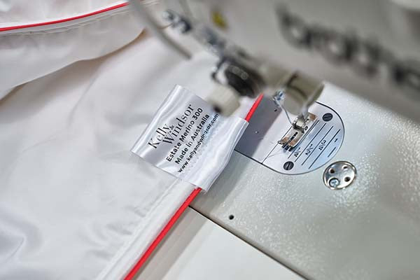 Close up of 1836 Merino label