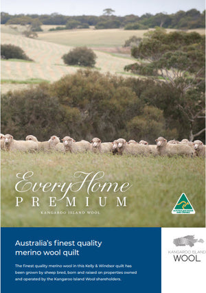 EveryHome Wool 500 Quilt, a warm winter weight quilt filled with pure merino wool