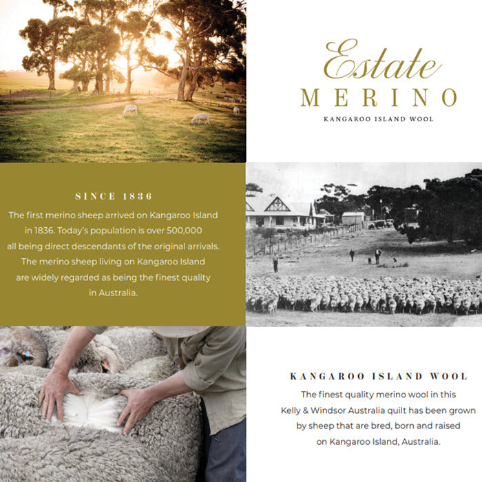 Estate Merino Wool 200 Quilt, a light weight pure merino quilt, ideal for summer and warm climates