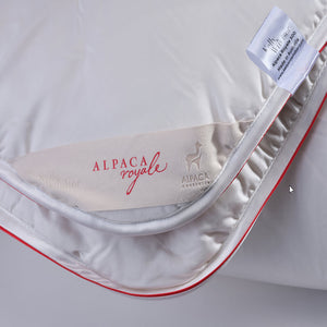Alpaca Royale quilt doona sash and red piping trim