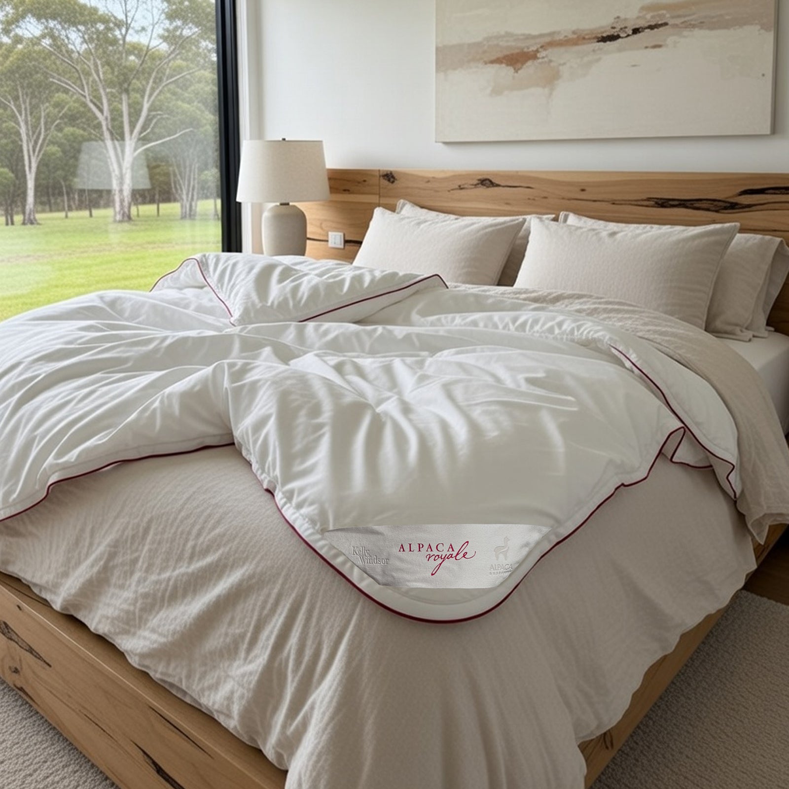 Kelly & Windsor Alpaca Royale Wool Quilt - on bed