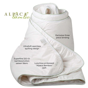 Alpaca Bamboo quilt doona features | Kelly & Windsor