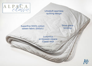 Features of Alpaca Classic 450 winter warm quilt doona | Kelly & Windsor Australia