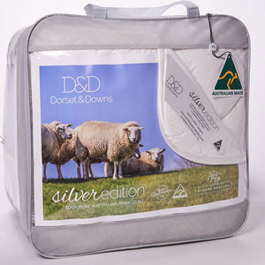 Dorset & Downs Wool 500 Quilt - Silver Edition | Kelly and Windsor Australian Alpaca Quilts