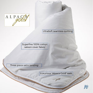 Alpaca Gold quilt doona features | Kelly & Windsor Australia