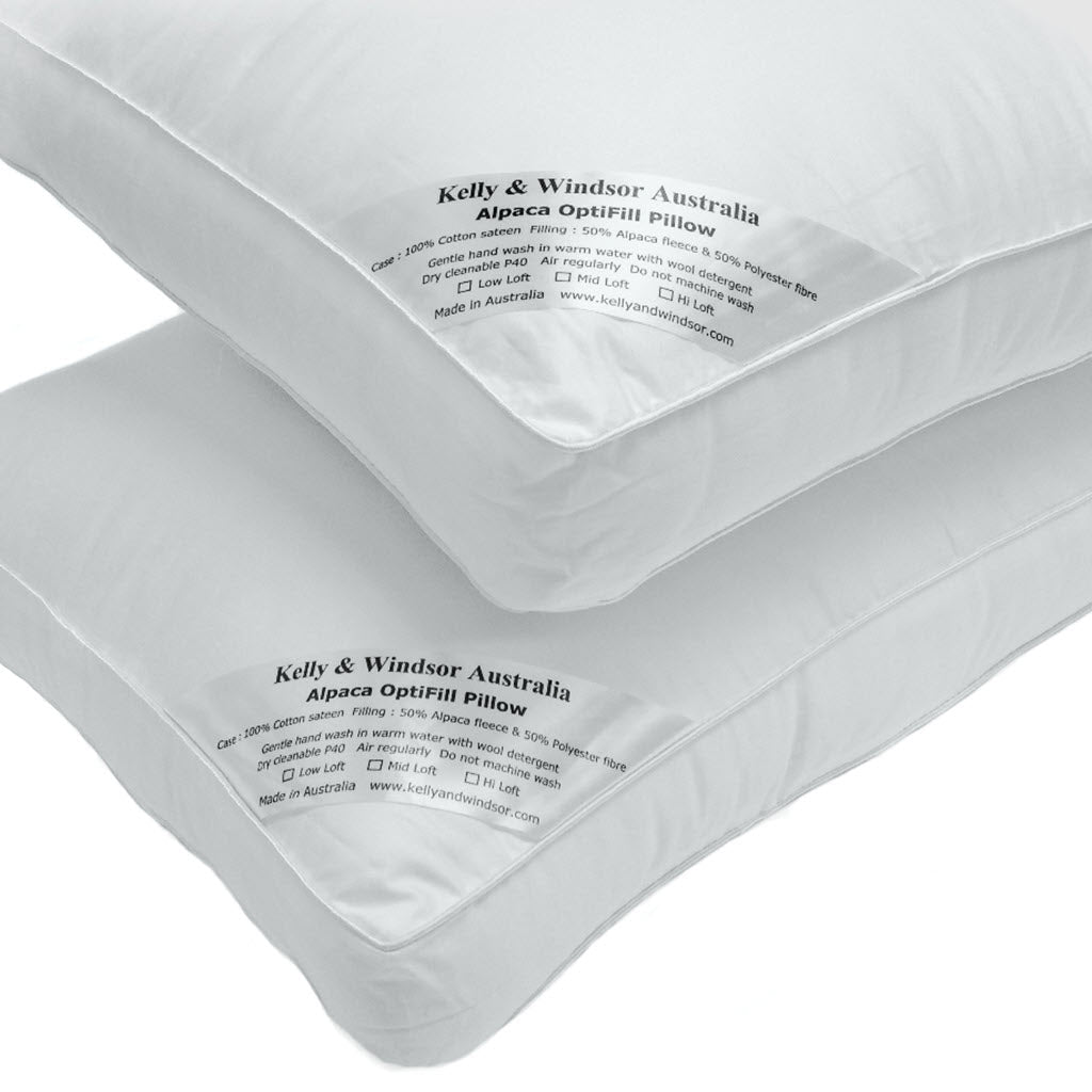 Alpaca twin pack pillows | Made in Australia | High | Medium | Low