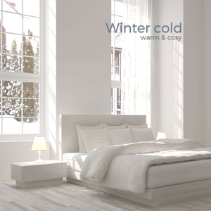 Alpaca Bamboo 400 Quilt doona in winter bedroom scene