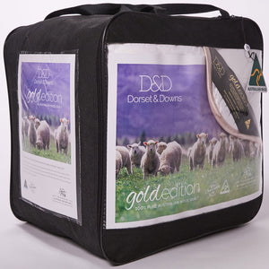 Dorset & Downs Wool 300 Quilt - Gold Edition | Kelly and Windsor Australian Alpaca Quilts