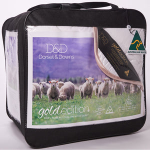 Dorset & Downs Wool 500 Quilt - Gold Edition | Kelly and Windsor Australian Alpaca Quilts